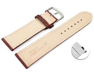 Bracelet montre échange rapide Bordeaux cuir tanné végétal légèrement rembourré 12mm - 22mm