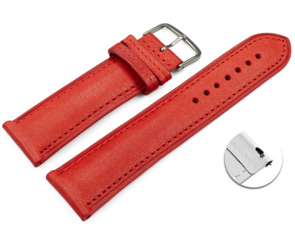 Bracelet montre échange rapide rouge cuir...