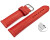 Bracelet montre échange rapide rouge cuir tanné végétal légèrement rembourré 12mm - 22mm