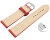 Bracelet montre échange rapide rouge cuir tanné végétal légèrement rembourré 12mm - 22mm