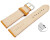 Bracelet montre échange rapide orange cuir tanné végétal légèrement rembourré 12mm - 22mm