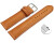 XL Bracelet montre échange rapide marron clair cuir tanné végétal légèrement rembourré 12mm - 22mm