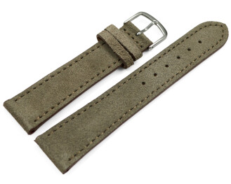 Bracelet de montre taupe velours rugueux 18mm 20mm