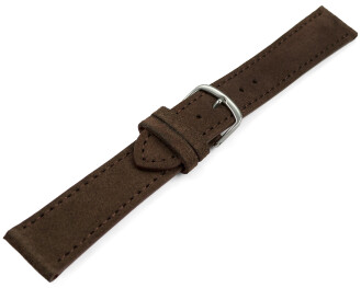 XL Bracelet de montre marron foncé velours rugueux 18mm 20mm