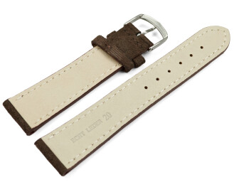 XS Bracelet de montre marron foncé velours rugueux...