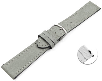Bracelet de montre échange rapide gris clair velours rugueux 18mm 20mm