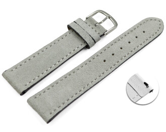 Bracelet de montre échange rapide gris clair velours rugueux 18mm 20mm