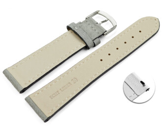 Bracelet de montre échange rapide gris clair velours rugueux 18mm 20mm