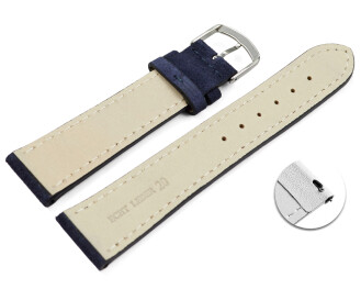 Bracelet de montre échange rapide Bleu marine velours rugueux 18mm 20mm