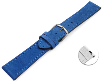 Bracelet de montre échange rapide Bleu roi velours rugueux 18mm 20mm