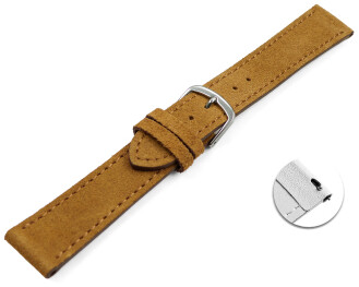 Bracelet de montre échange rapide marron clair velours rugueux 18mm 20mm