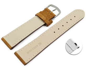 Bracelet de montre échange rapide marron clair velours rugueux 18mm 20mm