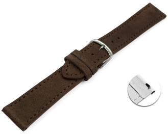 Bracelet de montre échange rapide brun foncé velours rugueux 18mm 20mm