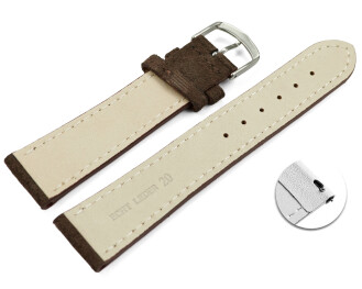 Bracelet de montre échange rapide brun foncé velours rugueux 18mm 20mm