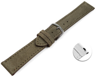 XS Bracelet de montre échange rapide Taupe velours rugueux 18mm 20mm
