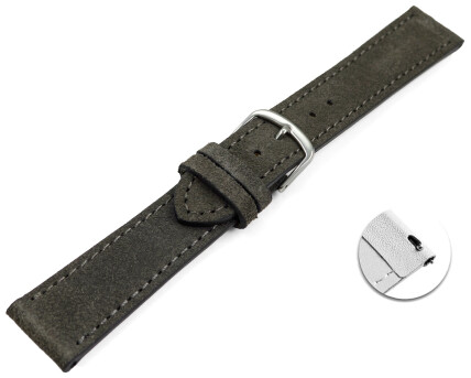 XS Bracelet de montre échange rapide gris foncé velours rugueux 18mm 20mm