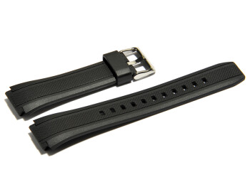 Bracelet de montre Casio boucle de couleur acier p. EF-552PB, EF-552, résine, noire