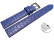 Bracelet montre échange rapide cuir de veau modèle Safari bleu 12mm 14mm 16mm 18mm 20mm 22mm