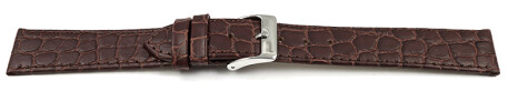 Bracelet montre échange rapide cuir de veau modèle Safari brun foncé 12mm 14mm 16mm 18mm 20mm 22mm
