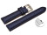 Bracelet montre échange rapide rembourré high-tech aspect textile bleu 18mm 20mm 22mm 24mm