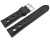 Bracelet montre noir cuir de veau perforé noir couture marron 18mm 20mm 22mm 24mm