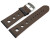 Bracelet montre noir cuir de veau perforé noir couture marron 18mm 20mm 22mm 24mm