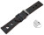 Bracelet montre changement rapide noir cuir de veau perforé noir couture marron 18mm 20mm 22mm 24mm