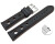 Bracelet montre changement rapide noir cuir de veau perforé noir couture marron 18mm 20mm 22mm 24mm
