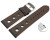 Bracelet montre changement rapide noir cuir de veau perforé noir couture marron 18mm 20mm 22mm 24mm