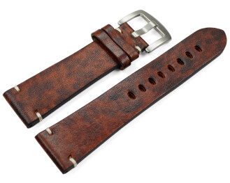 Bracelet de montre style vintage marron foncé 18mm...