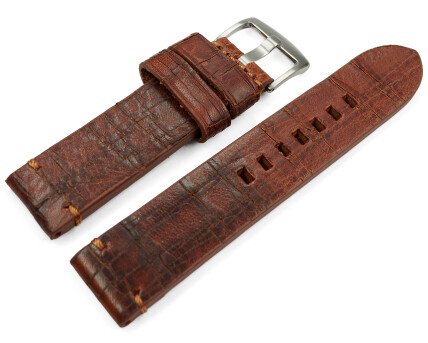 Bracelet de montre Old Vintage marron clair 20mm 22mm 24mm