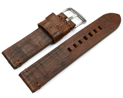 Bracelet de montre Old Vintage marron foncé 20mm...