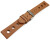 Bracelet montre perforé marron clair cuir vachette modèle Soft Vintage 18mm 20mm 22mm