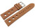 Bracelet montre perforé marron clair cuir vachette modèle Soft Vintage 18mm 20mm 22mm