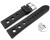 Bracelet montre perforé à dégagement rapide noir cuir vachette modèle Soft Vintage 18mm 20mm 22mm