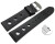Bracelet montre perforé à dégagement rapide noir cuir vachette modèle Soft Vintage 18mm 20mm 22mm