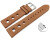 Bracelet montre perforé à dégagement rapide brun clair cuir vachette modèle Soft Vintage 18mm 20mm 22mm