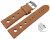 Bracelet montre perforé à dégagement rapide brun clair cuir vachette modèle Soft Vintage 18mm 20mm 22mm