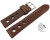 Bracelet montre perforé à dégagement rapide marron foncé cuir vachette modèle Soft Vintage 18mm 20mm 22mm