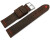Bracelet montre cuir de chameau brun foncé couture rouge 18mm 20mm 22mm 24mm