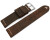 Bracelet montre cuir de chameau brun foncé couture blance 18mm 20mm 22mm 24mm