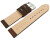 Bracelet montre cuir de chameau brun foncé couture blance 18mm 20mm 22mm 24mm