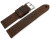 Bracelet montre cuir de chameau brun foncé couture noir 18mm 20mm 22mm 24mm