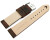 Bracelet montre cuir de chameau brun foncé couture noir 18mm 20mm 22mm 24mm