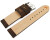 Bracelet montre cuir de chameau brun foncé couture orange 18mm 20mm 22mm 24mm