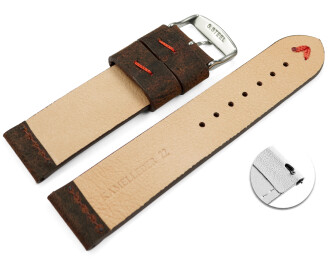 Bracelet montre échange rapide cuir de chameau...