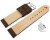 Bracelet montre échange rapide cuir de chameau brun foncé couture rouge 18mm 20mm 22mm 24mm
