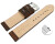 Bracelet montre échange rapide cuir de chameau brun foncé couture blance 18mm 20mm 22mm 24mm