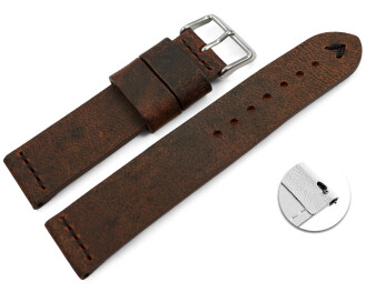 Bracelet montre échange rapide cuir de chameau...