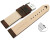 Bracelet montre échange rapide cuir de chameau brun foncé couture noir 18mm 20mm 22mm 24mm
